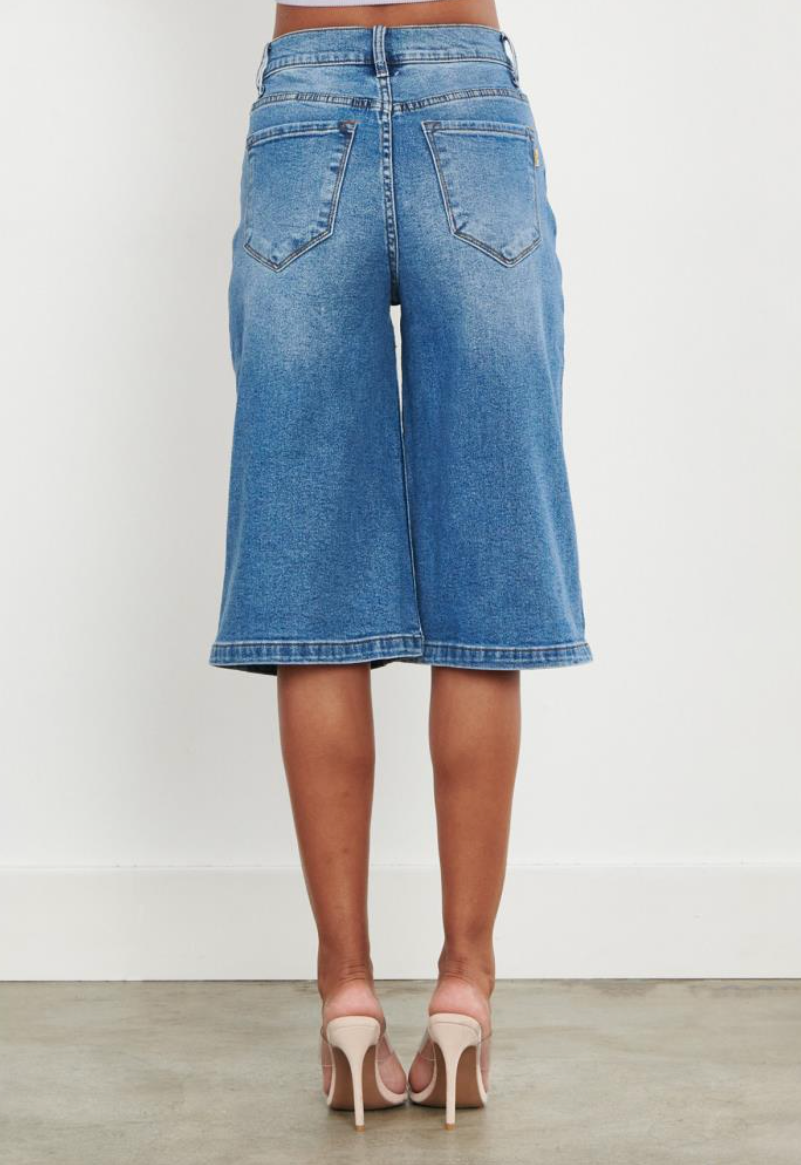 Blue Jean Culottes Shorts – Jus Pieces