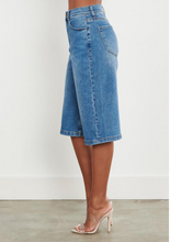 Load image into Gallery viewer, Blue Jean Culottes Shorts
